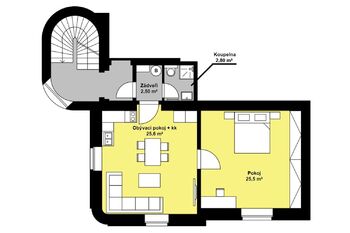 Pronájem bytu 2+kk v osobním vlastnictví 56 m², Kolín