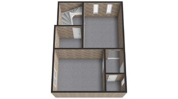 3D půdorys_sklep - Prodej chaty / chalupy 68 m², Hradištko