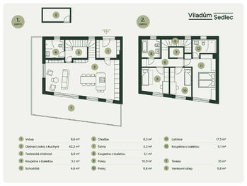 Prodej bytu 4+kk v osobním vlastnictví 163 m², Sedlec