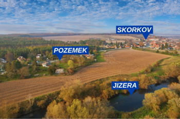 pozemek a okolí - Prodej pozemku 1065 m², Skorkov