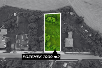 vyznačený pozemek - Prodej pozemku 1009 m², Skorkov