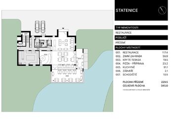 Prodej restaurace 320 m², Statenice