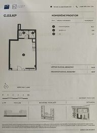 Půdorys - Pronájem obchodních prostor 39 m², Praha 9 - Vysočany