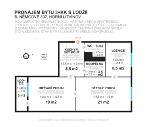 Pronájem bytu 3+kk v osobním vlastnictví 63 m², Litvínov