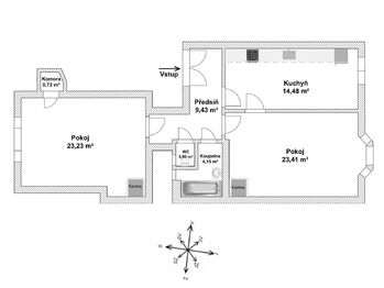 Pronájem bytu 2+1 v osobním vlastnictví 76 m², Praha 5 - Smíchov