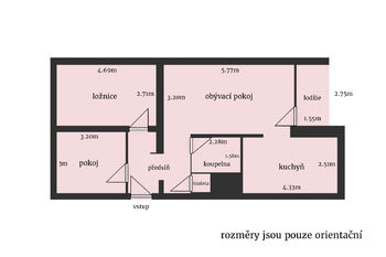 Prodej bytu 3+1 v osobním vlastnictví 68 m², Praha 8 - Kobylisy