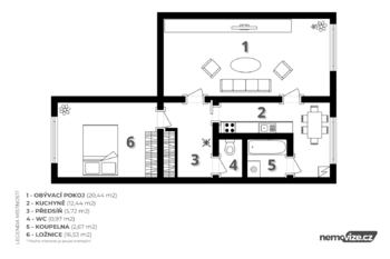 Prodej bytu 2+1 v osobním vlastnictví 64 m², Milevsko