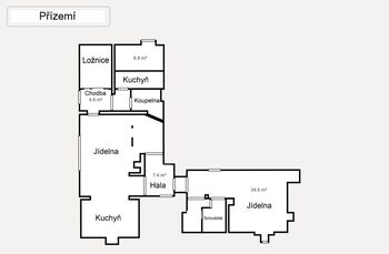 Prodej ubytovacího zařízení 800 m², Holetín