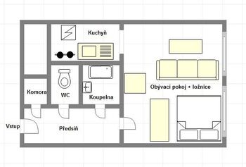 Prodej bytu 1+kk v osobním vlastnictví 42 m², Praha 4 - Chodov