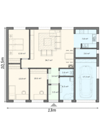  Rodinný dům na klíč, Okarec - Prodej domu 116 m², Okarec