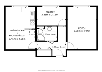 Pronájem bytu 3+kk v osobním vlastnictví 52 m², Praha 4 - Krč