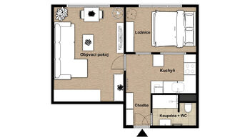 Prodej bytu 1+1 v osobním vlastnictví 36 m², Louny