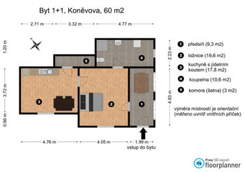 Pronájem bytu 1+1 v osobním vlastnictví 60 m², Ústí nad Labem