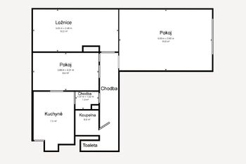 Prodej bytu 3+1 v osobním vlastnictví 64 m², Chrudim