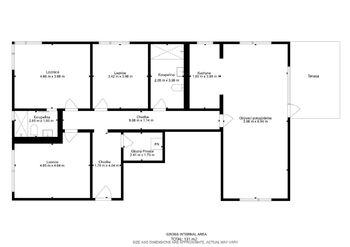 půdorys - Prodej bytu 4+kk v osobním vlastnictví 148 m², Statenice