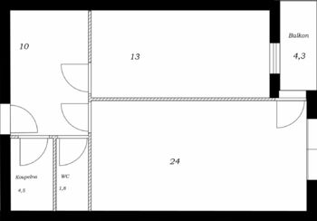 Pronájem bytu 2+kk v osobním vlastnictví 56 m², Poděbrady