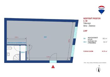 Prodej kancelářských prostor 37 m², Brno