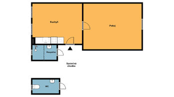 Pronájem bytu 1+1 v osobním vlastnictví 43 m², Žatec