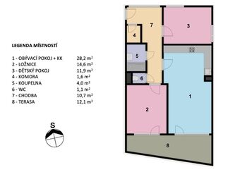 Prodej bytu 3+kk v osobním vlastnictví 87 m², Praha 10 - Záběhlice