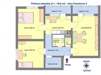 Prodej bytu 3+1 v osobním vlastnictví 82 m², Brno