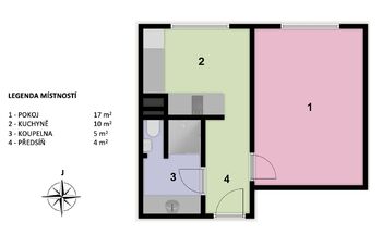 Prodej bytu 1+1 v osobním vlastnictví 36 m², Praha 10 - Záběhlice