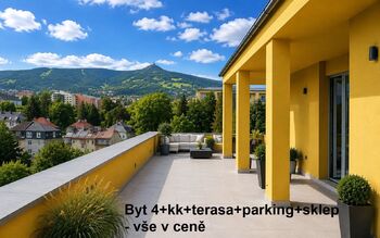 Byt 4+kk+terasa+parking+sklep - Prodej bytu 4+kk v osobním vlastnictví 120 m², Liberec 