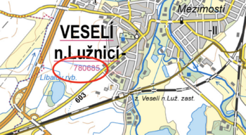 Prodej pozemku 1632 m², Veselí nad Lužnicí