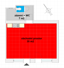 Prodej obchodních prostor 42 m², Praha 4 - Nusle