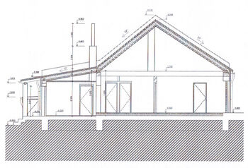 Řez A - nový stav - Prodej domu 130 m², Nechanice