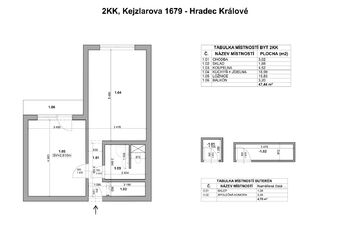 Prodej bytu 2+kk v osobním vlastnictví 49 m², Hradec Králové