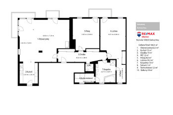 Prodej bytu 3+kk v osobním vlastnictví 153 m², Karlovy Vary