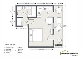 Prodej bytu 1+kk v osobním vlastnictví 35 m², Praha 10 - Malešice