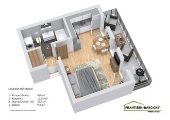 Prodej bytu 1+kk v osobním vlastnictví 35 m², Praha 10 - Malešice