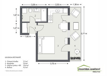 Prodej bytu 1+kk v osobním vlastnictví 37 m², Praha 10 - Malešice