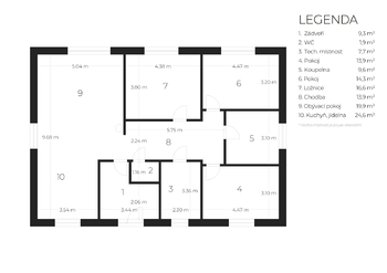 RD 4kk 132m2 - Prodej pozemku 1113 m², Vykáň