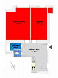 Prodej bytu 2+kk v osobním vlastnictví 50 m², Praha 4 - Nusle