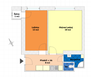 Prodej bytu 2+kk v osobním vlastnictví 46 m², Praha 4 - Nusle