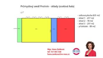 plánek sklady - Pronájem skladovacích prostor 12718 m², Protivín