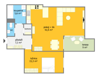 Pronájem bytu 2+kk v osobním vlastnictví 89 m², Brno