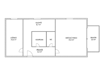 Prodej bytu 2+1 v osobním vlastnictví 55 m², Pardubice