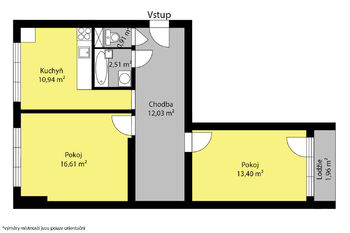 Prodej bytu 2+1 v osobním vlastnictví 62 m², Kolín