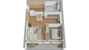 Prodej bytu 2+kk v osobním vlastnictví 47 m², Praha 8 - Karlín