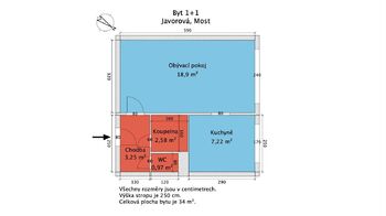 Prodej bytu 1+1 v osobním vlastnictví 34 m², Most