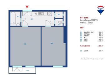 Pronájem bytu 2+kk v osobním vlastnictví 55 m², Praha 3 - Žižkov