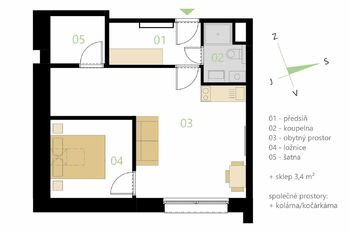 Prodej bytu 2+kk v osobním vlastnictví 51 m², Brno