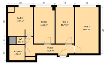 Prodej bytu 3+1 v družstevním vlastnictví 70 m², Praha 4 - Nusle