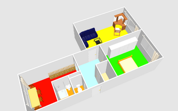 3D model - Pronájem bytu 2+1 v osobním vlastnictví 60 m², České Budějovice