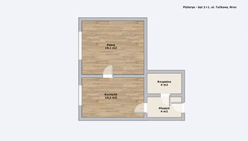 Pronájem bytu 2+kk v osobním vlastnictví 42 m², Brno