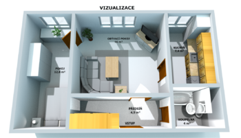 Pronájem bytu 2+1 v osobním vlastnictví 44 m², Frýdek-Místek