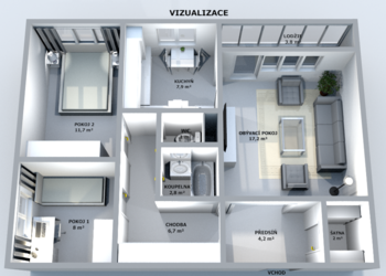 Pronájem bytu 3+1 v osobním vlastnictví 65 m², Havířov